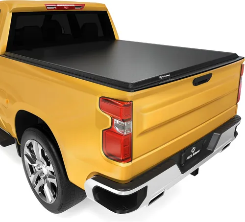 Vista 12 de YITAMOTOR - Funda rígida de triple pliegue para tonneau de camioneta de 5.8 pies, compatible con GMC Sierra 1500 y Chevy Silverado 2007 al 2013