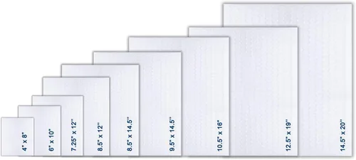 Vista 3 de PackageZoom 50 sobres acolchados de burbujas de polietileno de 4 x 8 pulgadas, sobres de envío #000, 2.5 mil