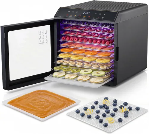 Vista 8 de Elite Gourmet EFD-313B deshidratador de alimentos programable, deshidratador de alimentos, controles de temperatura ajustables, aperitivos