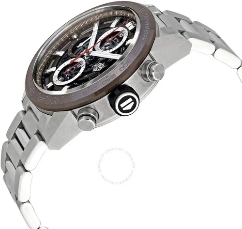 Vista 3 de tag heuer Carrera esfera café 43mm reloj para hombre car201uba0766