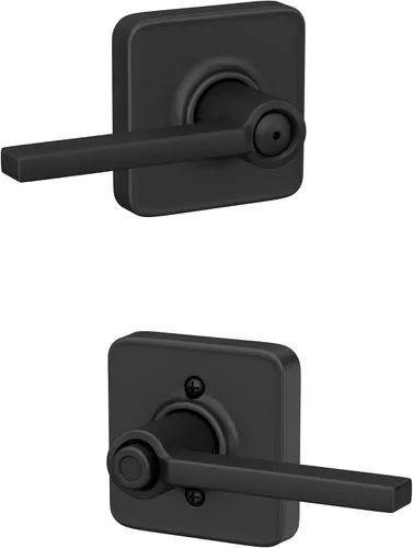 Vista 37 de Schlage F51A LAT 716 Latitude - Manija de puerta con bloqueo de entrada con llave, en acabado de bronce envejecido