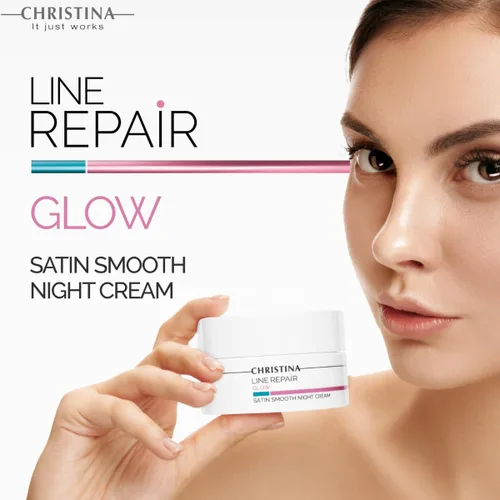 Vista 4 de CHRISTINA- Line Repair - Crema de noche suave satinada Crema facial de noche con fórmula minimizadora de poros Rejuvenece, nutre e hidrata tu