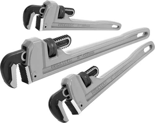 Vista 16 de DURATECH Llave de tubo recto de aluminio de 8 pulgadas de servicio pesado, ajustable, forjada por goteo, supera el estándar GGG
