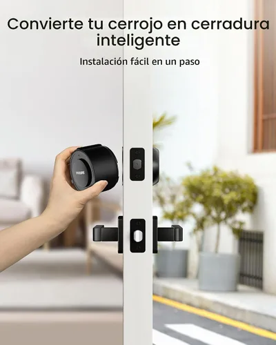 Vista 4 de Philips Teclado inalámbrico de huellas dactilares, solo funciona con Philips WiFi Retrofit Lock DDL230X-10HW y DDL230X-1HWP, código PIN