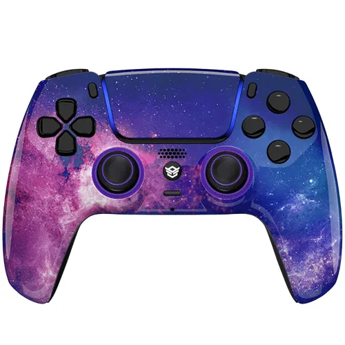 Vista 2 de HexGaming Ultimate Controller 4 Paddle Buttons & Interchangeable Thumbsticks & Hair Trigger Black Rubberized Grip Compatible with ps5 Custom