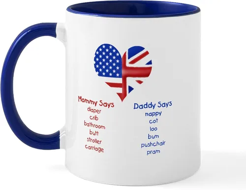 Vista 12 de CafePress British American Translations Taza de café de cerámica (11 oz)
