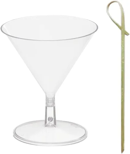 Vista 7 de Party Essentials Miniware - Vasos desechables de 2 onzas para aperitivos y postres de plástico pequeños, vasos de degustación de muestras de cóctel