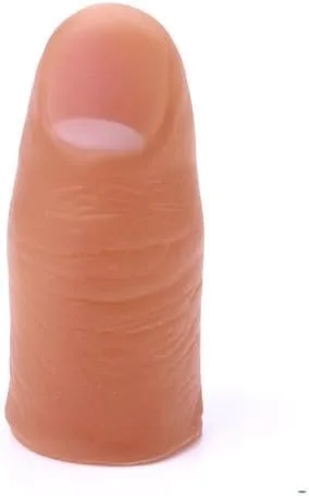 Vista 3 de MOMOMAGE 5 piezas de punta dura del pulgar dedo falso trucos de magia de cerca aparecen la magia desaparecer magia falso dedo truco accesorios