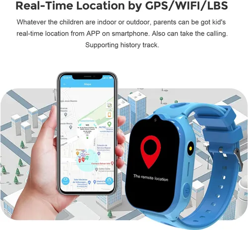 Vista 6 de Reloj inteligente 4G para niños con rastreador GPS, relojes inteligentes con llamadas bidireccionales de videollamadas SOS, modo de clase
