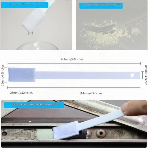 Vista 3 de Cepillo de limpieza de detalles desechable para espacios reducidos, juego de herramientas de limpieza de hendiduras de detalles, limpiador