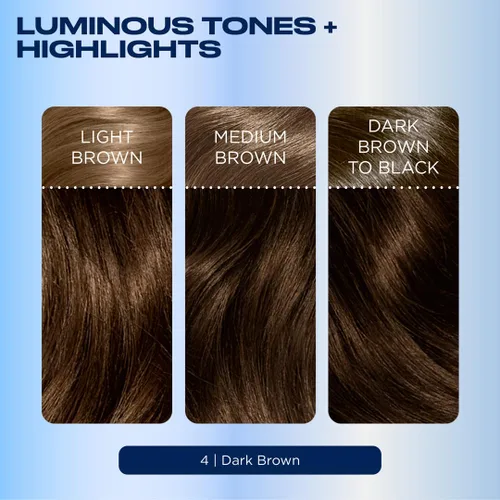 Vista 7 de Clairol - Tinte permanente Nice'n Easy para el cabello, color castaño oscuro 4, paquete de 3 4 Marrón oscuro