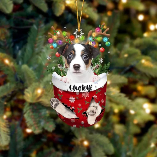 Vista 117 de Adorno de Navidad personalizado para perro Airedale Terrier en bolsillo de nieve, adorno para árbol de Navidad, idea de regalo para amantes