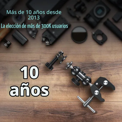 Vista 4 de SMALLRIG Super Clamp Mount 2 unidades, brazo mágico de doble cabeza de bola para cámara