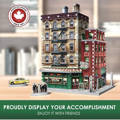 Vista 6 de Wrebbit3D Friends - Rompecabezas 3D modelo de Central Perk 440 piezas de rompecabezas reales Construye el icónico café de la exitosa serie