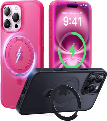 Vista 75 de CASEKOO - Funda diseñada para iPhone 14 Pro con soporte magnético invisible [protección contra caídas de grado militar] [compatible con MagSafe]