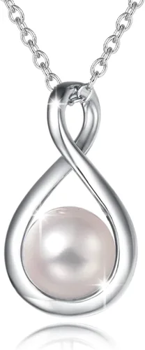 Vista 35 de FANCIME Dainty Infinity Birthstone Necklaces Sterling Silver Pendant abr-04