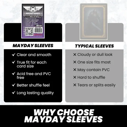 Vista 7 de Mayday Games Fundas para tarjetas USA de 2.205 x 3.425 in, 40 micras