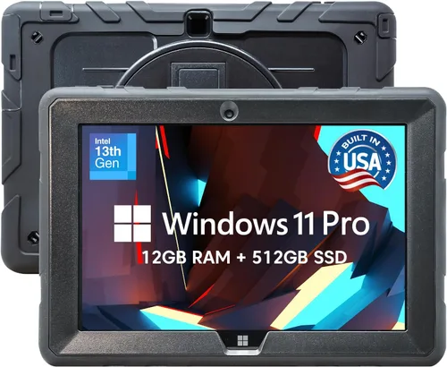 Vista 10 de Fusion5 Tablet PC profesional resistente con Windows 11 de 10.1 pulgadas, 12 GB de RAM, SSD de 256 GB, Intel de 13ª generación, tableta Full HD