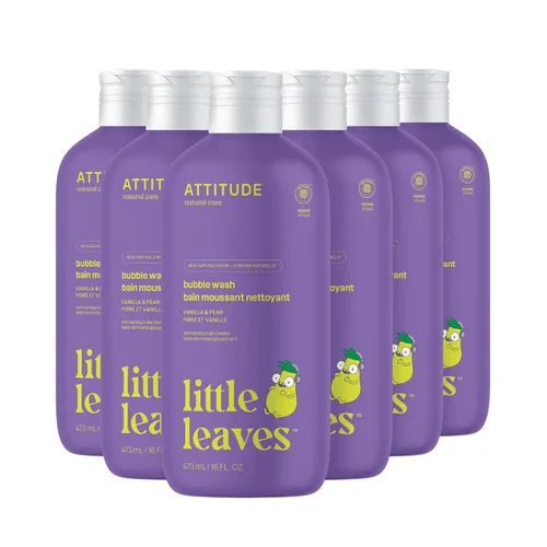Vista 16 de ATTITUDE Bubble Wash para niños, champú para el cabello y jabón corporal, verificado por EWG, a base de plantas y minerales, vegano, arándano, 16