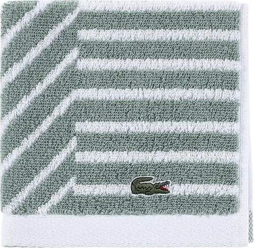 Vista 10 de Lacoste Guethary - Toalla de baño 100% algodón a rayas, aloe, 30 x 54