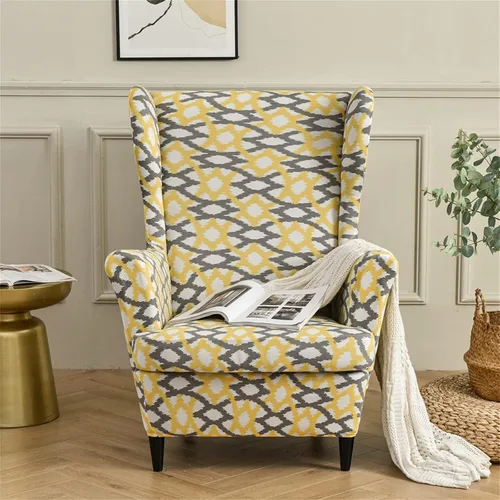 Vista 119 de Eco-Ancheng Funda para silla Wingback, 2 piezas, respaldo de ala, fundas de elastano para sillón con respaldo de ala, fundas para sillón con parte