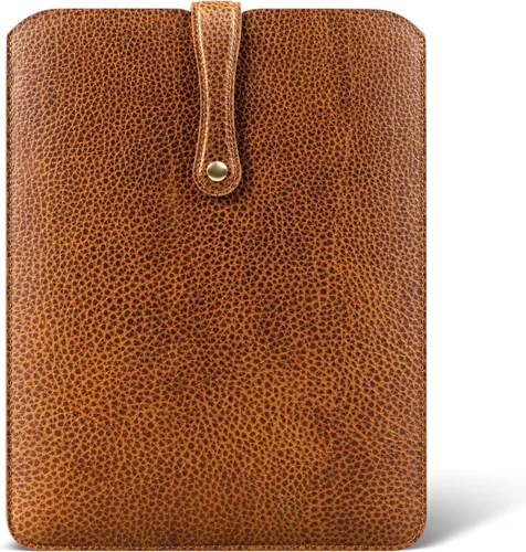 Vista 10 de Funda de cuero real para portátil de 14 pulgadas - MacBook-Pro M1 Gris