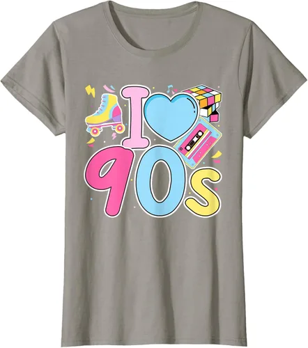 Vista 86 de I Love 90's Retro Style Nostalgia Vibe Funny 1990's Party T-Shirt Negro