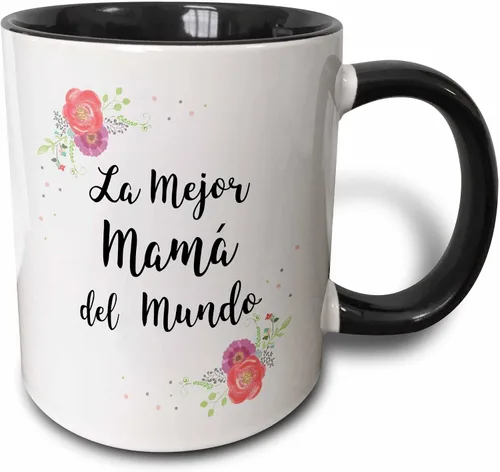 Vista 14 de 3dRose Floral La Mejor Madrina del Mundo Española Mejor Madrina del Mundo - Tazas (mug_312374_4)