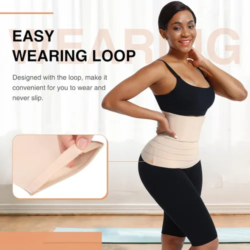 Vista 3 de FeelinGirl Waist Trainer Wrap for Women Tummy Control Waist Shaper with Loop