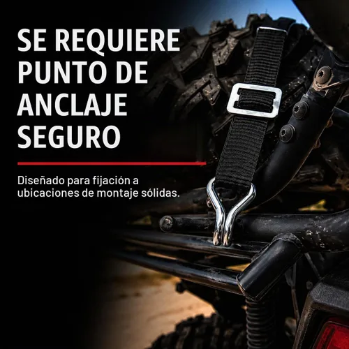Vista 5 de Correa Y para llanta de repuesto – Correa de neumático de repuesto resistente para UTV, accesorios todoterreno y portaequipajes, correa de trinquete