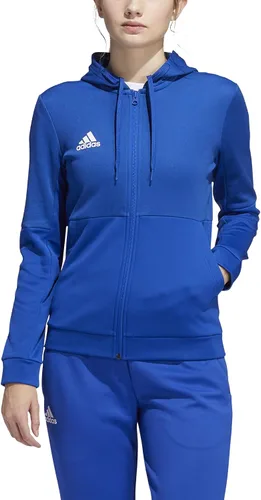 Vista 5 de Adidas Women's TI FZ Full-Zip Jacket, Moisture Wicking - Navy BlueWhite