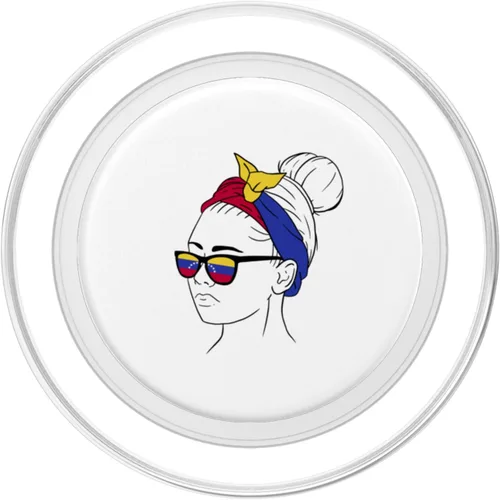 Vista 2 de Venezuelan Girl Venezuela Heritage Venezuelan Roots PopSockets MagSafe PopGrip for iPhone