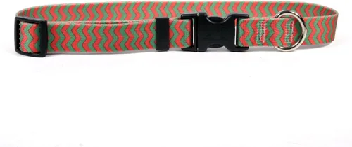 Vista 7 de Yellow Dog Design Collar de perro Rainbow Chevron, grande de 1 pulgada de ancho, se adapta a tamaños de cuello de 18 a 28 pulgadas Rainbow Stripe