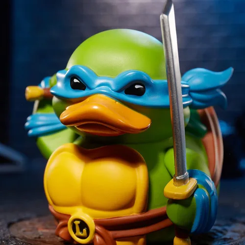 Vista 4 de TUBBZ First Edition Leonardo Figura coleccionable de pato de goma de vinilo – Producto oficial de las Tortugas Ninja Mutantes Adolescentes – TV