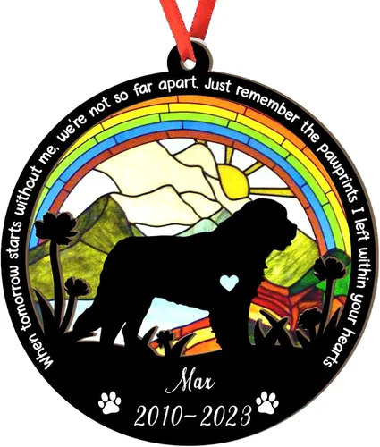 Vista 120 de Adorno personalizado para atrapasoles de sabueso afgano, adorno de Navidad de sabueso afgano, regalo para perro amante, sabueso afgano conmemorativo