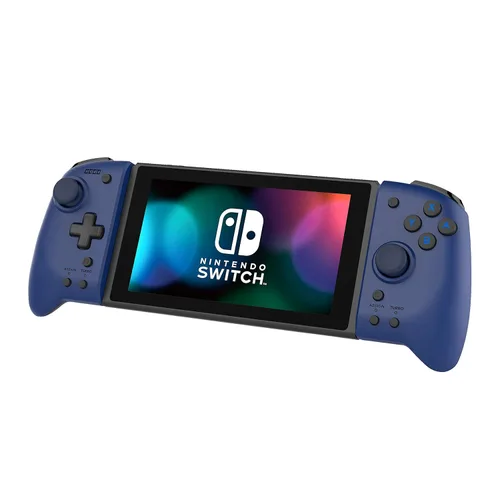 Vista 5 de Hori Nintendo Switch Split Pad Pro (Blue) Ergonomic Controller for Handheld Mode - Officially Licensed By Nintendo