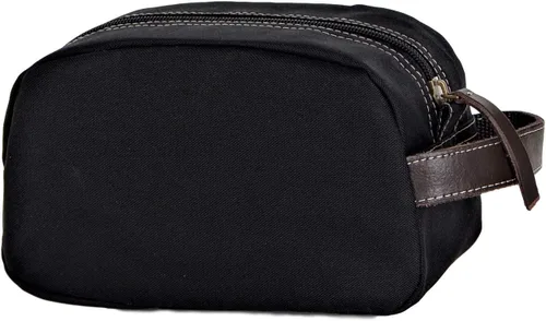 Vista 4 de Timberland Men's Toiletry Bag Canvas Travel Kit Organizer Negro