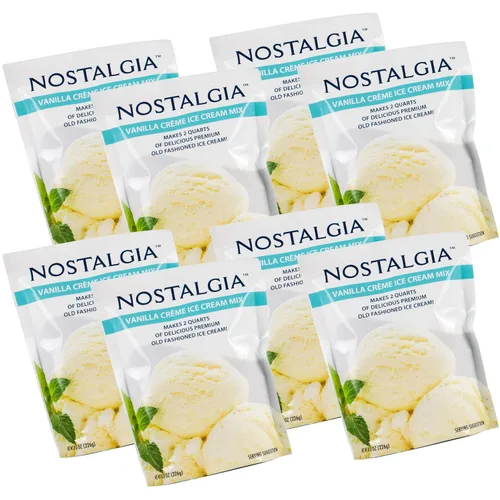 Vista 4 de Nostalgia Mezcla de helado premium, 8 paquetes (8 onzas), hace 16 cuartos de galón en total