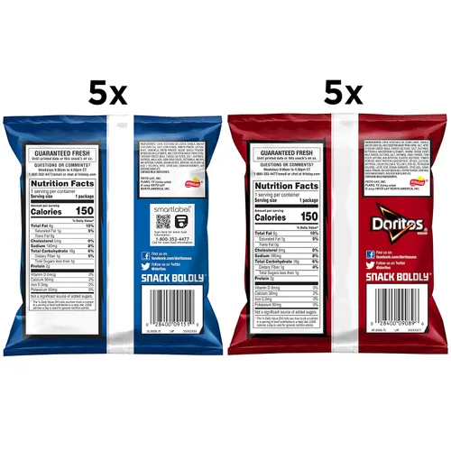 Vista 2 de Doritos Mezcla (queso nacho y rancho fresco), 1 onza (paquete de 10)
