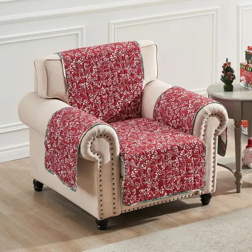 Vista 2 de Greenland Home Willow Funda reversible protectora - Protector de muebles - Silla con brazos - Festivo
