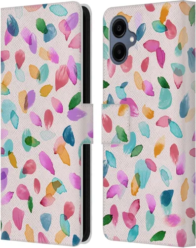 Vista 318 de Head Case Designs Officially Licensed Ninola Ditsy Flowers Yellow Nature Bold Leather Wallet Case Compatible with Samsung Galaxy A07 4G
