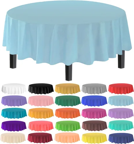 Vista 38 de allgala Juego de 12 manteles de plástico premium para mesa, desechables - 54 x 108 pulgadas - Impermeable, resistente a manchas, fácil de limpiar