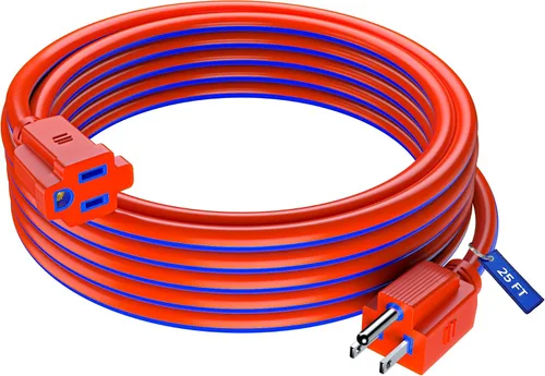Vista 17 de Maximm Cable de extensión negro y azul de 10 pies, SJTW de 16 AWG