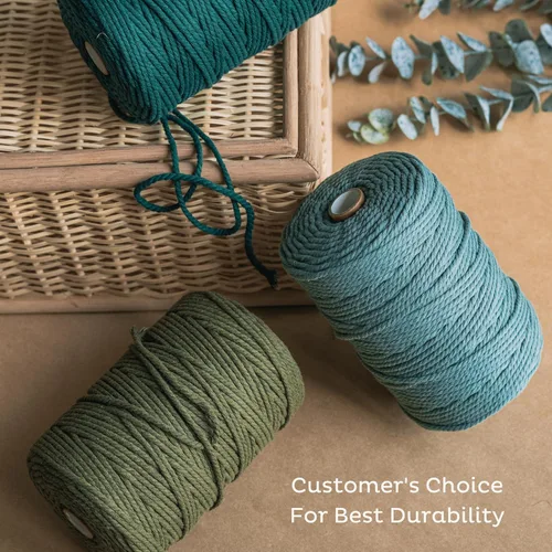 Vista 4 de Nook Theory Hilo de macramé de 3mm 109 yardas - Cuerda de macramé suave de 4mm, 5mm perfecta para nudos - Suministros de macramé para colgadores