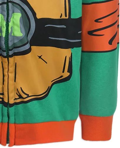 Vista 6 de Nickelodeon Teenage Mutant Ninja Turtles Michelangelo - Sudadera con capucha para niños grandes