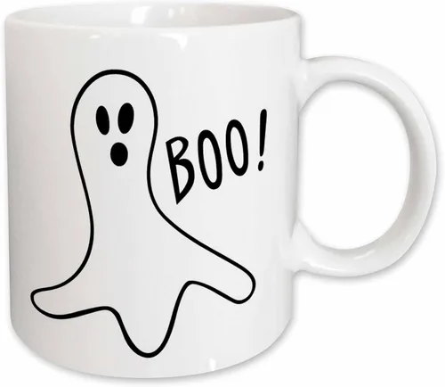 Vista 10 de 3dRose Patricia Sanders Creations - Halloween Boo Ghost - Tazas (mug_27865_4)