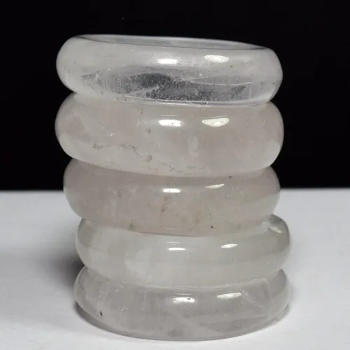 Vista 2 de HQRP Soporte de cuarzo transparente de 1.575 in para esferas/huevos piedra de preocupación pulida piedra preciosa natural cristal mineral meditación