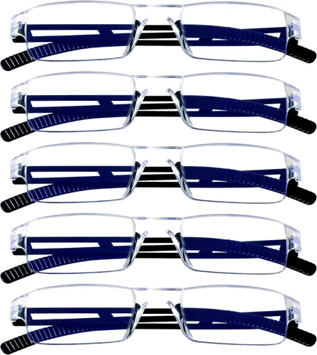 Vista 17 de VisionGlobal 2 pares de anteojos de lectura, anteojos con filtro de luz azul, anteojos de lectura para computadora para mujeres y hombres, marco