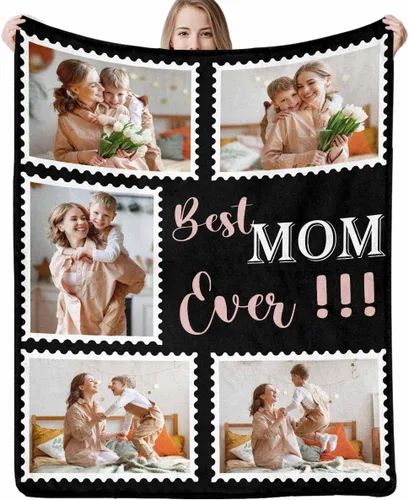 Vista 14 de D-Story Manta personalizada con fotos, manta de fotos personalizada con cualquier texto, manta de forro polar personalizada para cama, sofá