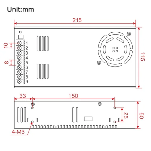 Vista 6 de CNCTOPBAOS Fuente de alimentación conmutada de 600 W 12 V CC, transformador industrial, PSU de CA a CC, convertidor de adaptador de 12 voltios 50 A